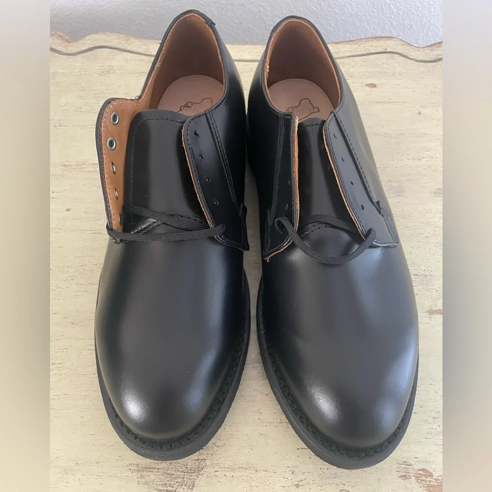 Red Wing® Postman‎ Oxfords (Derbys) in Black Chaparral Size 10 M $310 NH009
